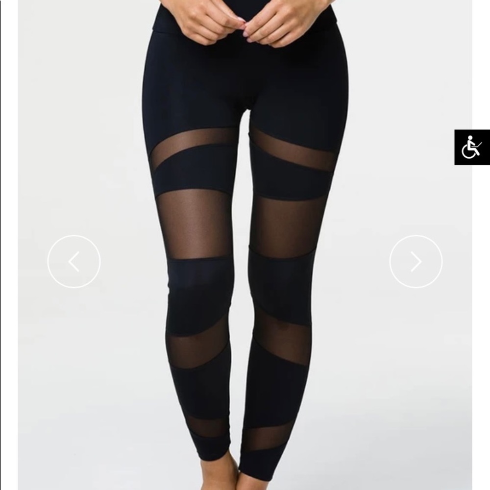 Onzie High Rise Bondage Legging Black / Black Mesh